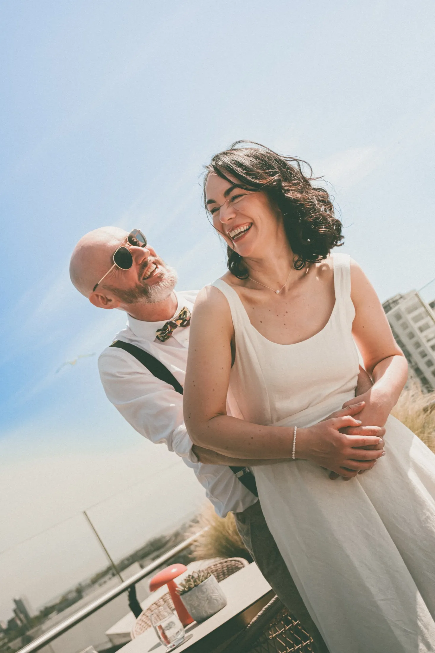 John & Emma — Dublin city registry wedding, the Marker rooftop