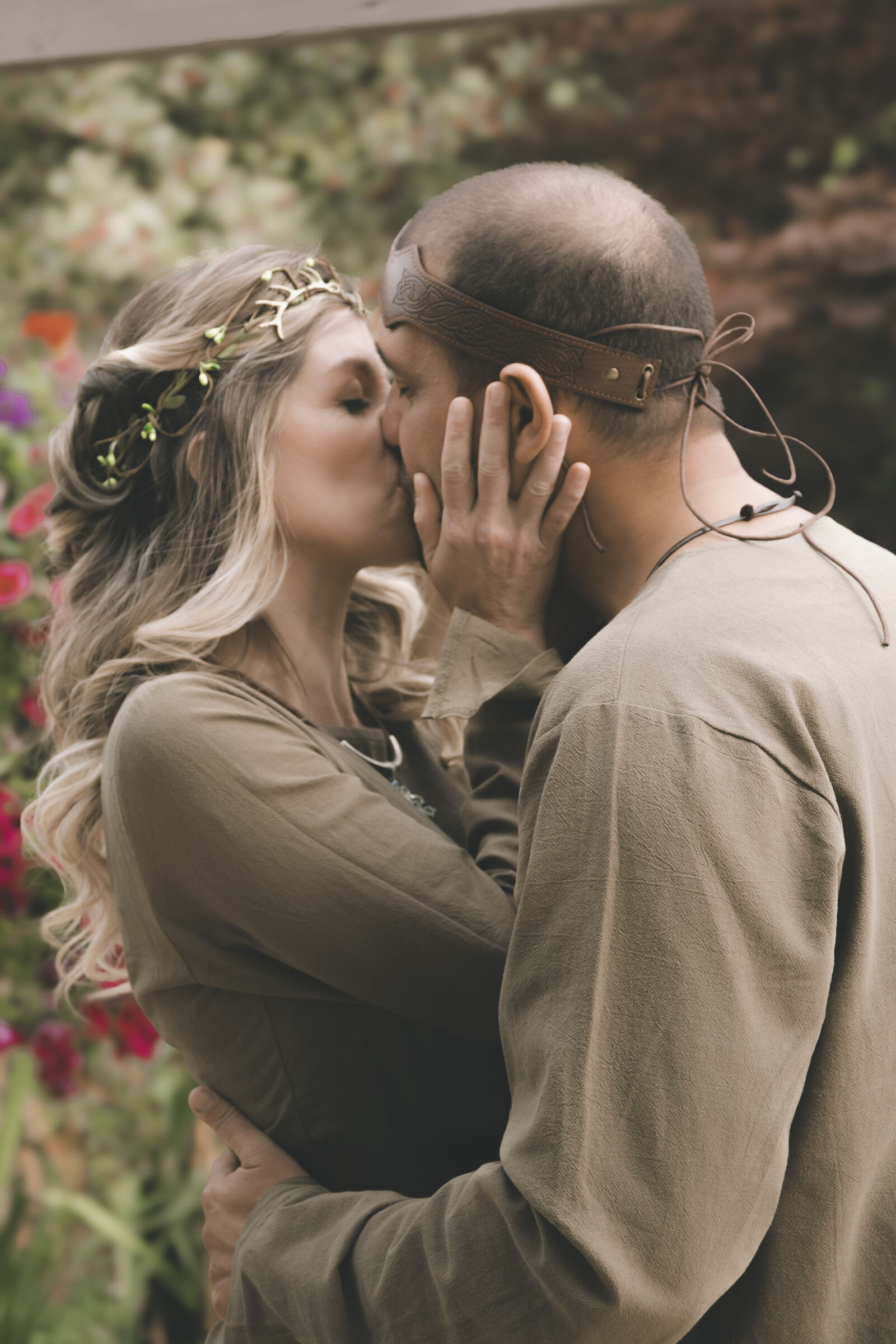 Priscilla & Vinicius — Celtic vow renewal for 15 years married, Dublin garden